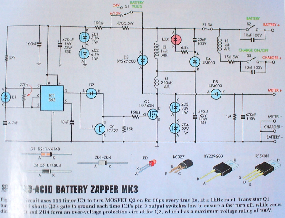 Diy Battery Desulfator Circuit How To