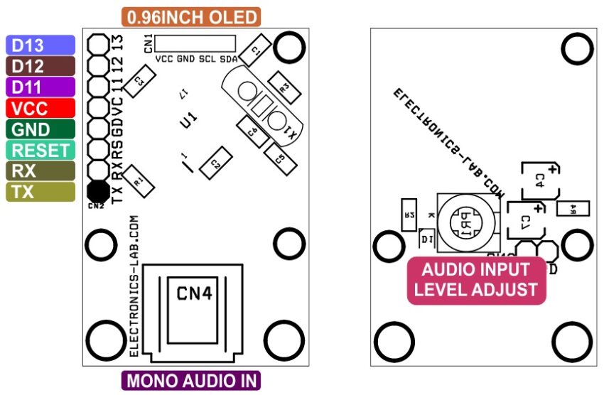 Analog Style Vu Meter On Oled Display Arduino Compatible