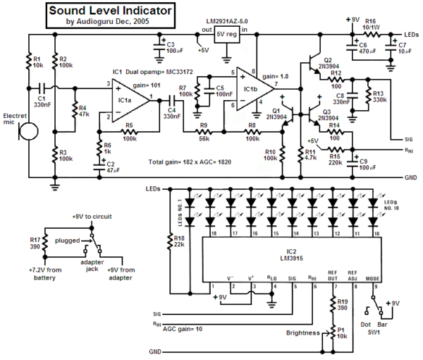 Sound Level Indicator - Electronics-Lab.com