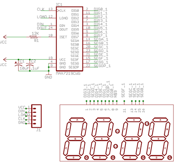 Serial 4-digit seven segment LED display - Electronics-Lab