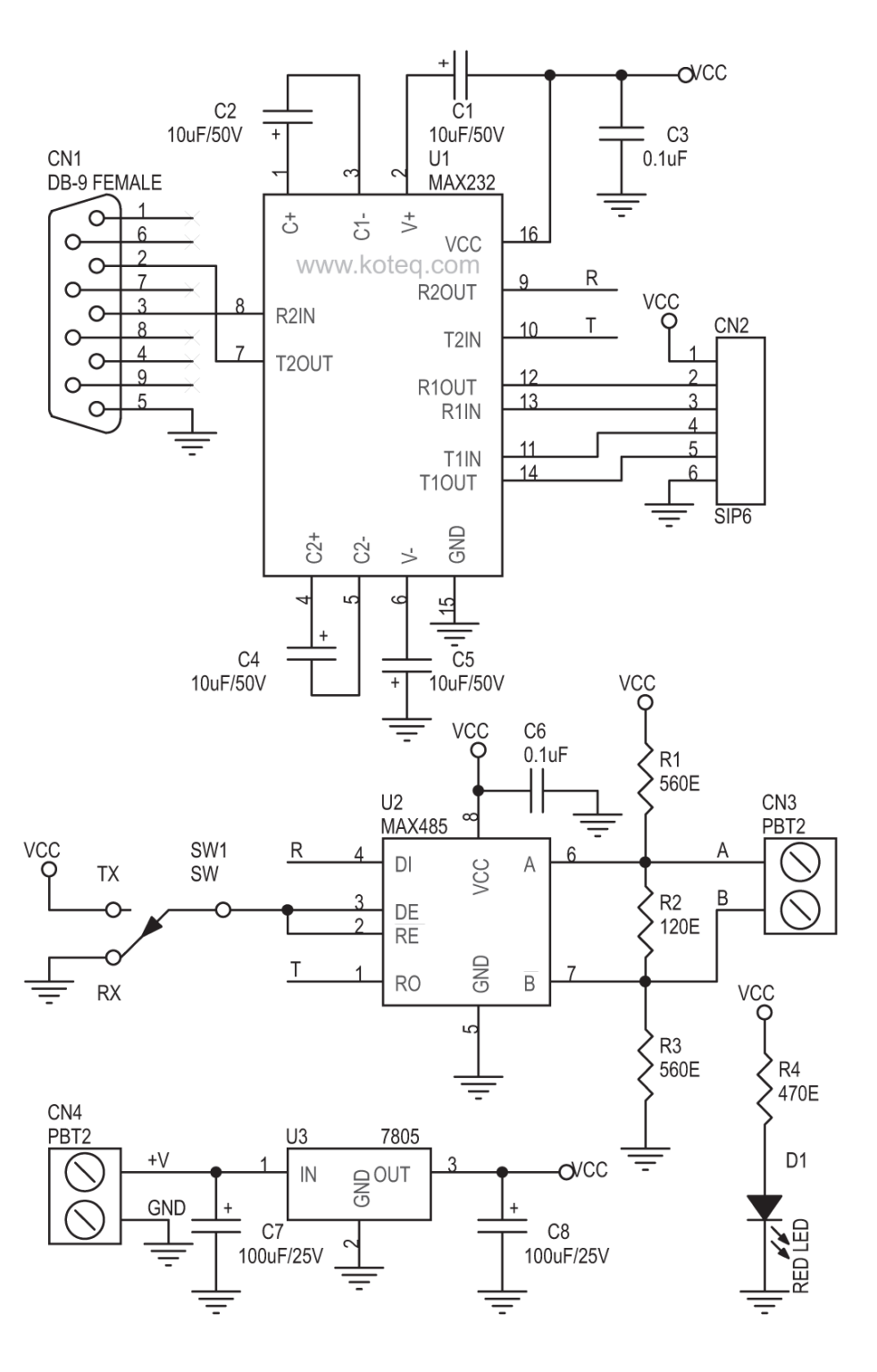 RS232-RS485t - Electronics-Lab.com