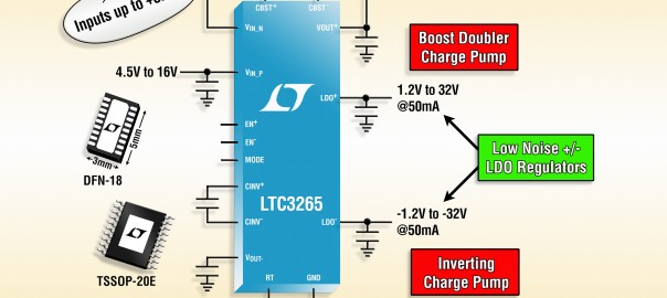 Power supply IC generates low-noise bipolar (+/-) power rails