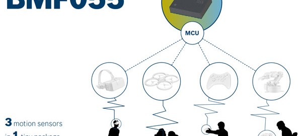 9-axis motion sensor and MCU reside in tiny package