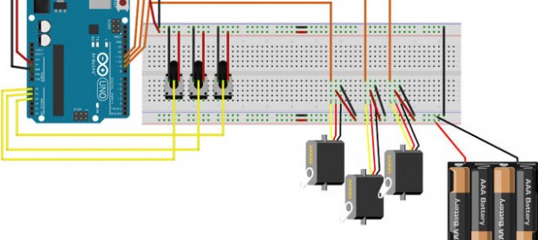 Control servo motors with potentiometers and Arduino