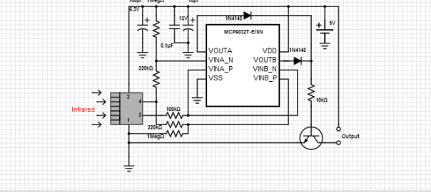 Passive Infrared Detector Circuit