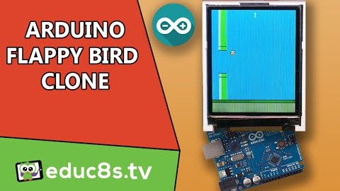 Arduino Project: Flappy Bird game Clone with a 1.8″ color TFT display (ST7735)