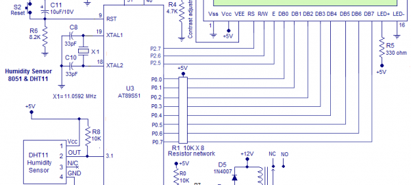 Humidity sensor using 8051