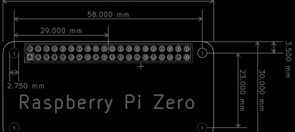 Raspberry Pi Zero Footprint And Dimensions