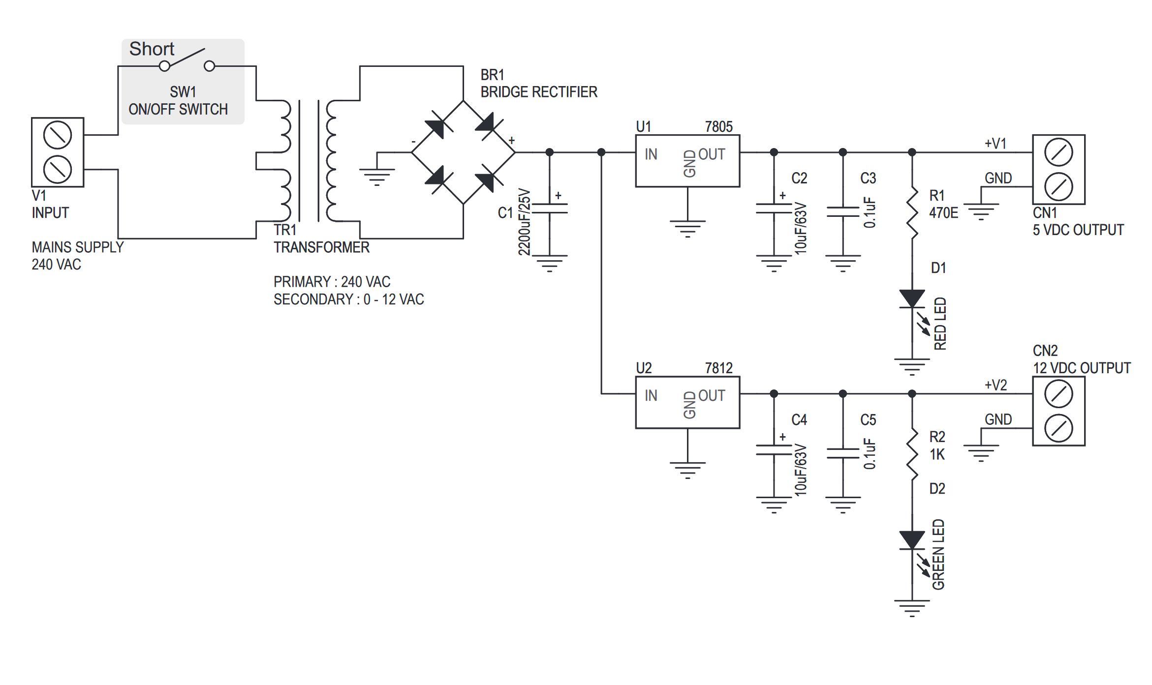 12v Smps Power Supply Circuit Diagram