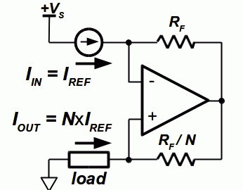 Precision programmable current source uses two ICs