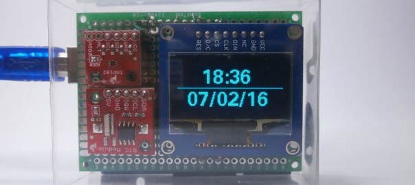 OpenSource Arduino OLED Clock with temperature measurement