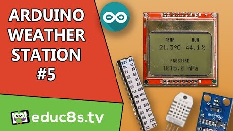 Weather Station Project with ATMEGA328P, DHT22, BMP180, BH1750 and a Nokia 5110 LCD