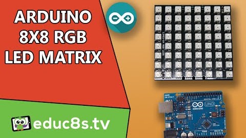 8×8 RGB Led Matrix with WS2812 driver with Arduino Uno