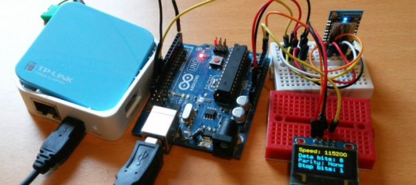 Hardware serial port monitor over WiFi