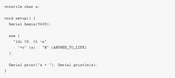 Arduino Inline Assembly Tutorial