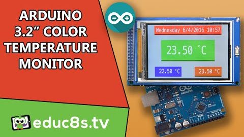 Real time clock and temperature monitor with a DS3231 and a Color TFT