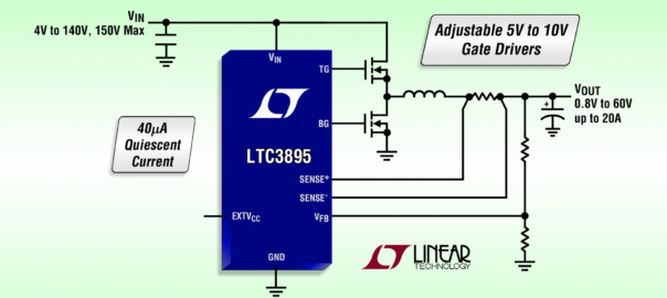 LTC3895 – Step-down controller handles 150 V