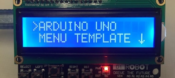 Arduino Uno Menu Template