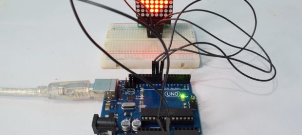 Arduino 8×8 LED Matrix using MAX7219