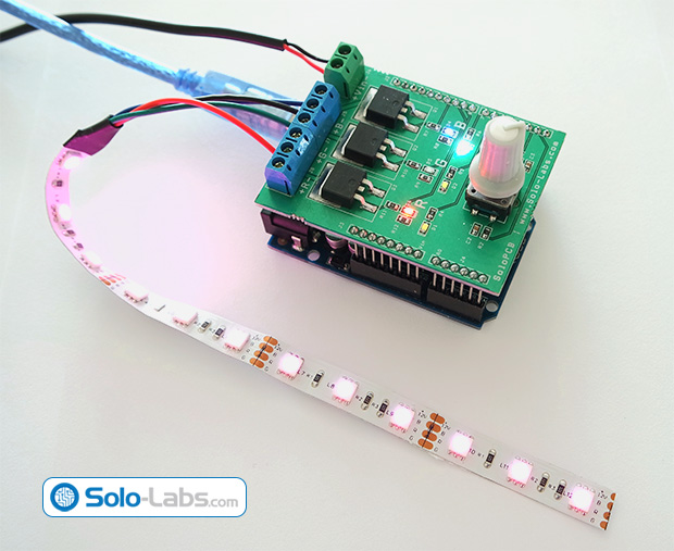 DIY Arduino RGB LED Controller Shield -