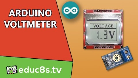 DIY Voltmeter using a simple voltage sensor and Arduino Uno and a Nokia 5110 LCD