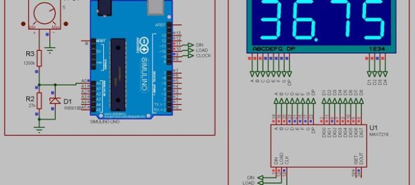 Arduino 50V digital Voltmeter using MAX7219