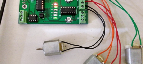 ATtiny based bidirectional motor control using L293D