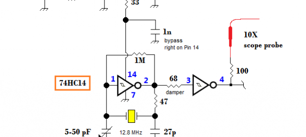 Inverter crystal oscillator