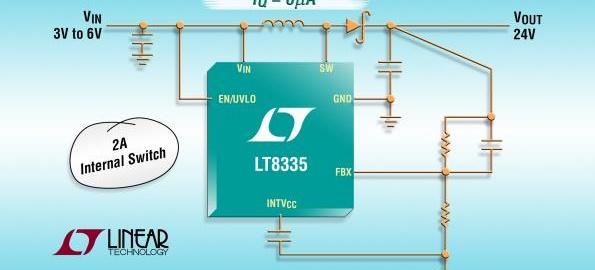 LT8335 – Converter minimizes quiescent current