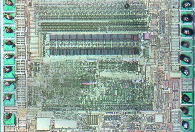 Reverse Engineering a Simple Four Function Calculator: die decap