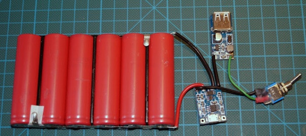 DIY USB power bank from laptop battery