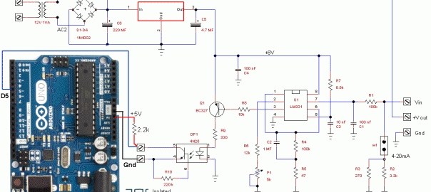 An isolated analog input for Arduino