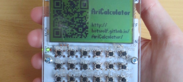 AriCalculator – A homemade handheld calculator