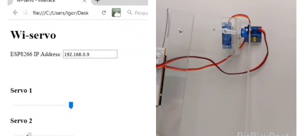 Wi-fi browser controlled servomotors
