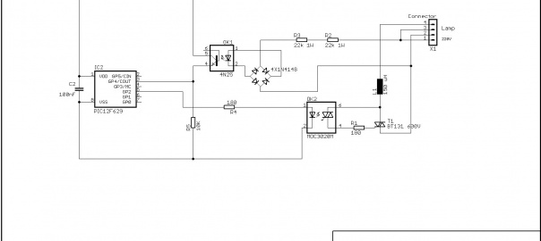 230V AC dimmer, mains isolated, using PIC12F629