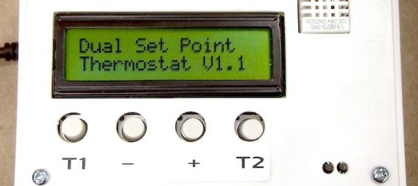 Dual set point programmable thermostat