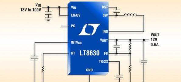 LT8630 – 100V, 600 mA synchronous buck DC/DC betters 93% efficiency