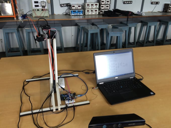 Controlling A Robotic Arm By Gestures Using Kinect Sensor & Arduino