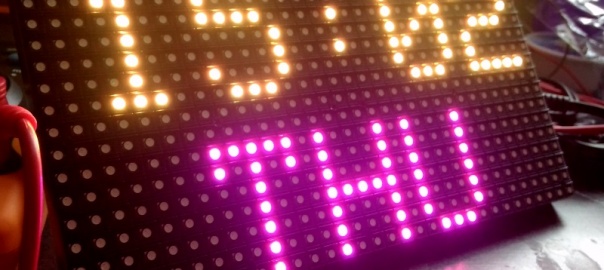 Environmental data display on an RGB matrix panel