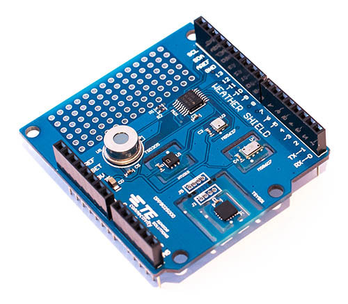 MEAS: five weather sensors on one Arduino shield