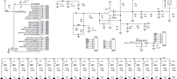 Flex/Force Sensor to bargraph monitor using PIC16F886