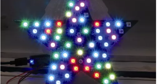 A Christmas star with Neopixel LEDs