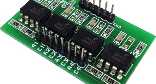 4 Channel Opto-Isolated Module Using High Speed 6N137 Optocoupler