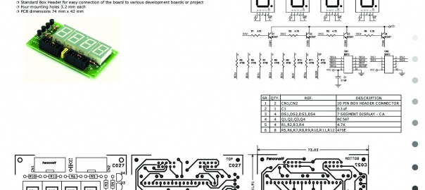 4 Digit 7 Segment 0.5″ Multiplexed Display Module