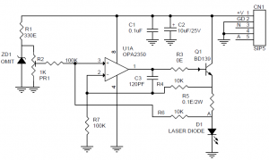 Constant Current Laser Diode Driver Circuit Using OPA2350 OpAmp ...