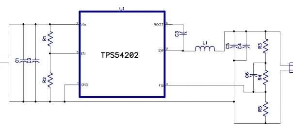 5V @ 2A Step Down Converter using TPS54202