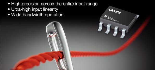 TI claims first for zero-drift, zero-crossover op amp: precision & linearity