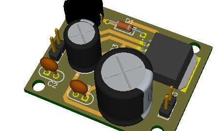 5V to 12V @1.2A regulated power supply using LM2587