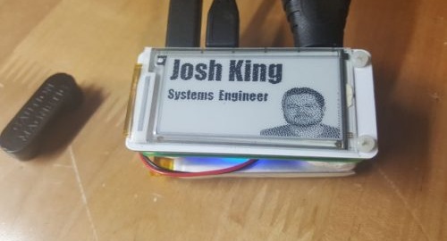 Raspberry Pi Zero PiE-Ink Name Badge