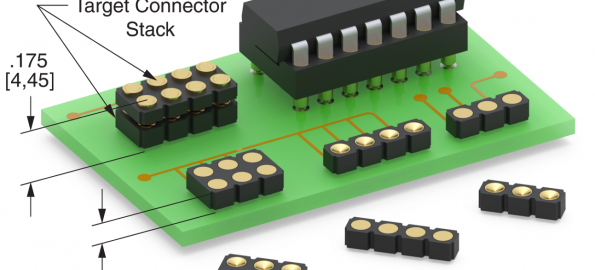 Low profile target connectors, 2.21mm above the board